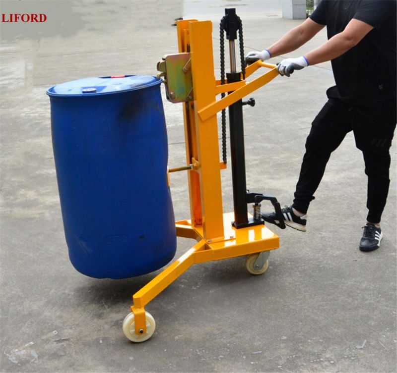 1000lb Capacity Hydraulic Drum Handler with Weighing Scale Dtf450b-1