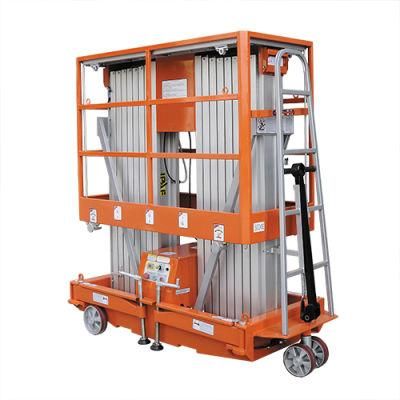 Hydraulic Electric Vertical Aluminum Alloy Gtwy14-2100 Two Men Mast Man Lift