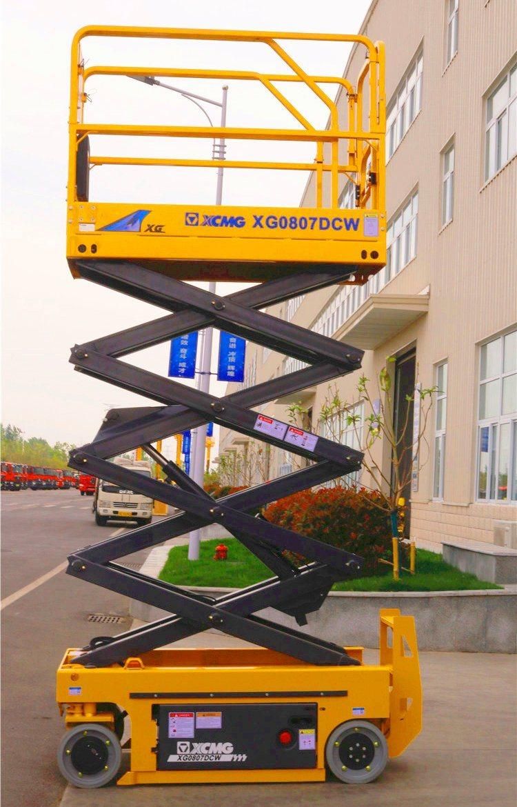 XCMG Manufacturer Table Lift Xg0807dcw China Brand New 8m Electric Motorcycle Scissor Lift