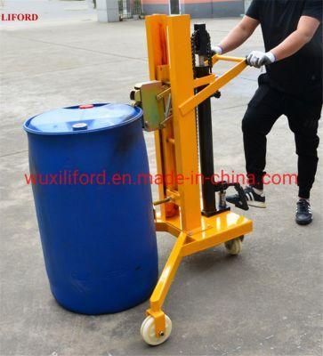 450kg Hydraulic Manual V-Shaped Drum Carrier with Weighing Scale Dtf450b-1