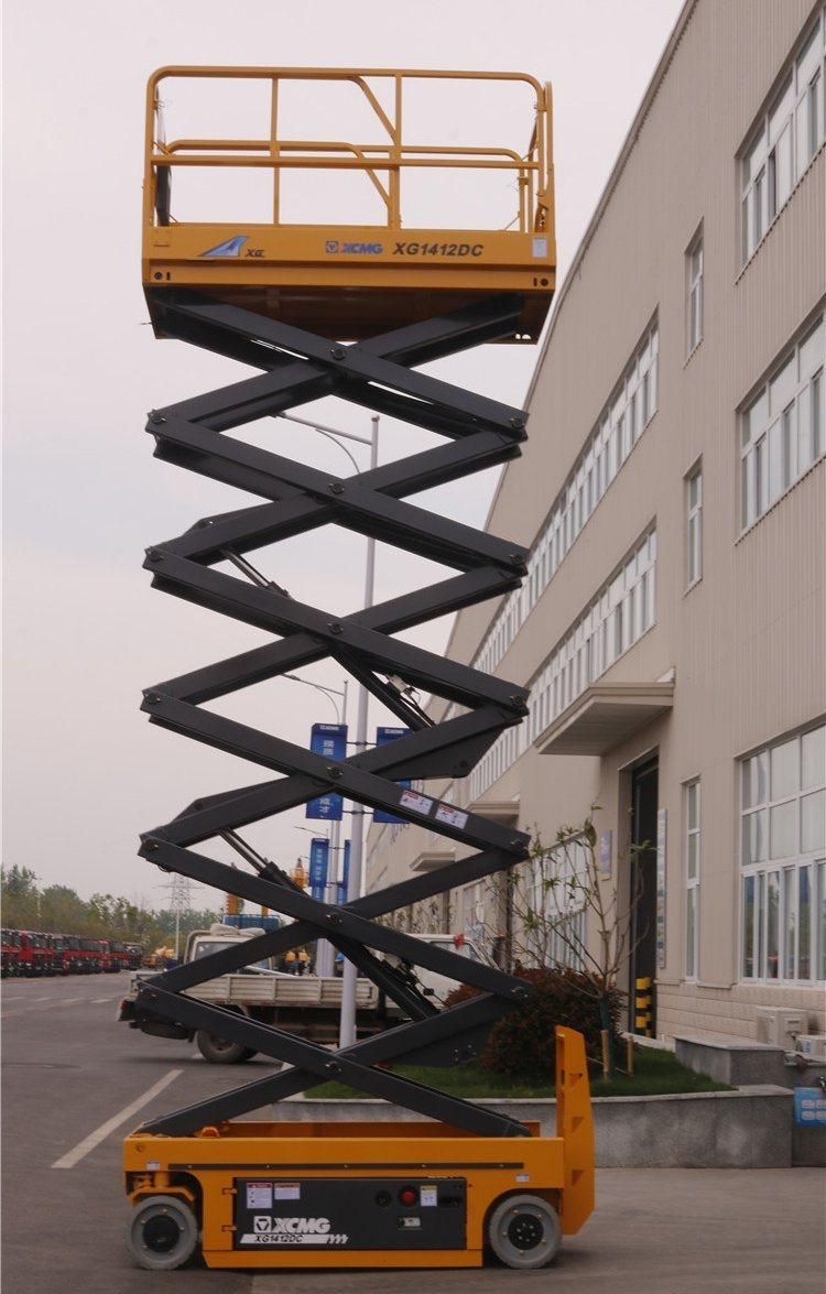 XCMG Official Electric Scissor Lift Xg1412DC China New 14m Mobile Hydraulic Self Propelled Scissor Lift Equipment for Sale