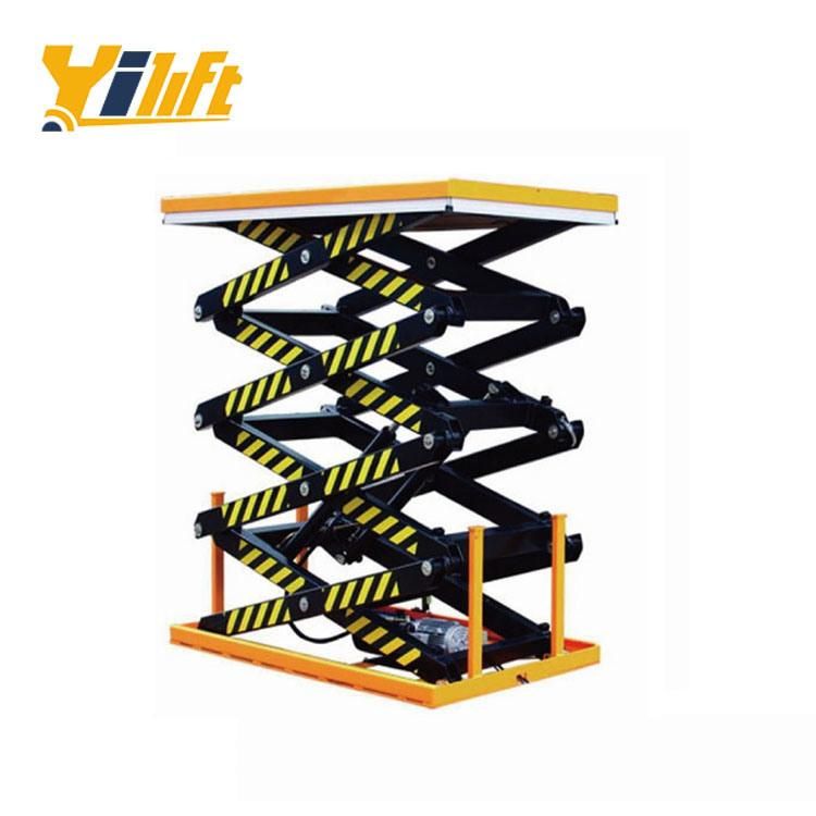 Heavy Duty Stationary Electric Hydraulic Double Scissors in-Ground 4 Ton Scissor Lift Table