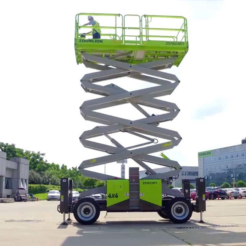 Zs1623rt 18m Zoomlion Diesel Rough Terrain Scissor Lifts Price for Sale