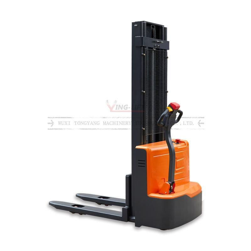 Forklift Electric Stacker 1.5 Ton Double Column Hydraulic Semi Electric Walking Pallet Stacker