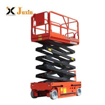10m 12m Lifting Height Full Electric Mobile Platform Scissor Lift for Aerial Working with CE ISO Certificate