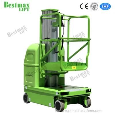 6m Single Mast Self Propelled Aluminum Aerial Work Platform with Big Wheels
