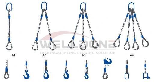 Double - Leg Swaged Wire Rope Sling Assembly