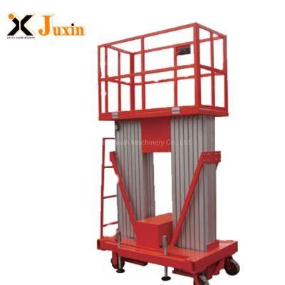 Single or Double Mast Electric Aluminum Telescopic Ladderlift Platform for Indoor