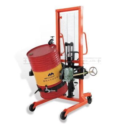 450kg Capacity 1500mm Lifting Height Hydraulic Oil Drum Rotator Lifter