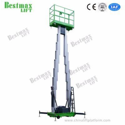 Gtwy Model 8m Platform Height Aluminum Aerial Work Platform with Double Mast