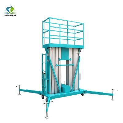 12m Portable Work Platform Dual Mast Cargo Aluminum Lift