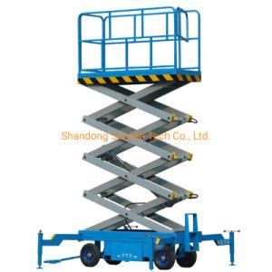 Self-Propelled Pallet Hydraulic Towable Mobile Scissor Man Work Lift 500kg for Sale