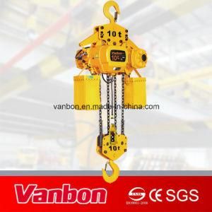 10t Electric Chain Hoist Fixed Type Certified Single Speed