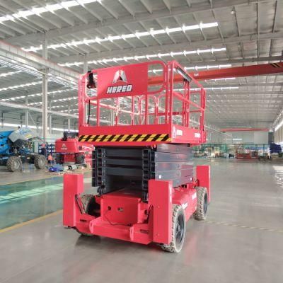 Factory Supplied Overland 12m Electric / Full Auto Hydraulic Scissor Lift Aerial Platform with CE