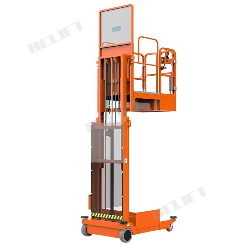 CE ISO 300kg Automatic Electric Aerial Stock Order Picker Lifter