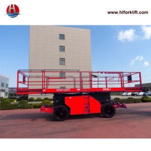 10m Height Hot Sale Self Propelled Rough Terrain Scissor Lift