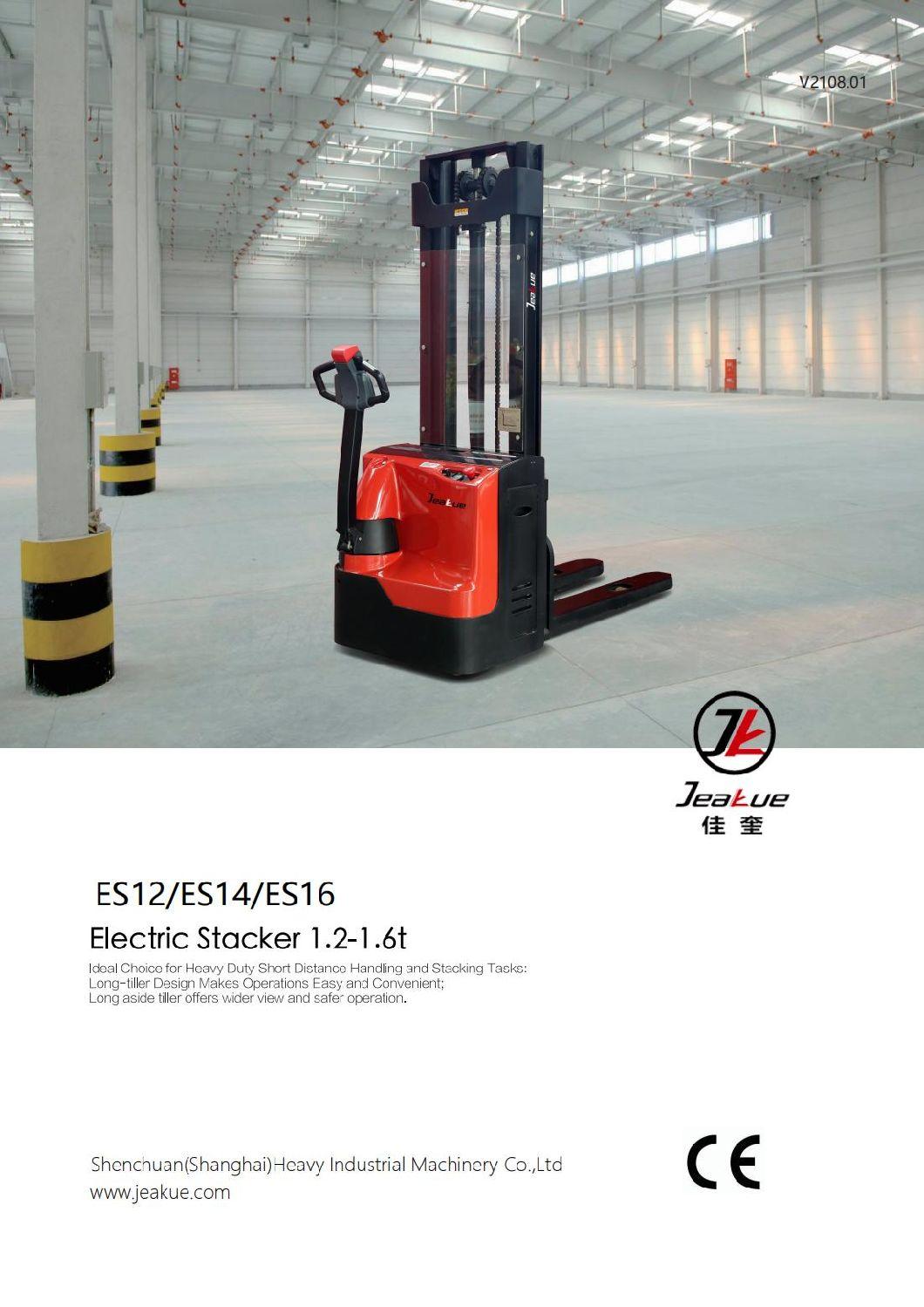 1.2t 1.4t 1.6t Walking Type Full Electric Battery Stacker