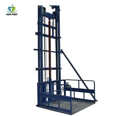 Industrial Guide Rail Hydraulic Warehouse Vertical Cargo Lift