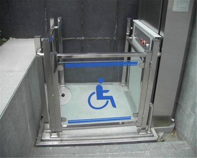 Vertical Wheelchair Lift for Disabled Man