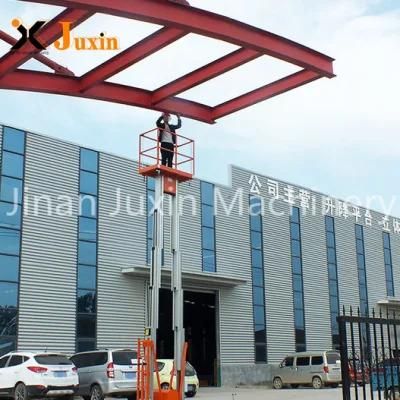 Double Mast Aluminum Hydraulic Vertical Personnel Aerial Lift Platform