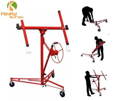 Panel Lift Hoist Jack Lifter Lockable Caster Wheel Adjustable Arm Foldable Construction Tool Drywall Lift