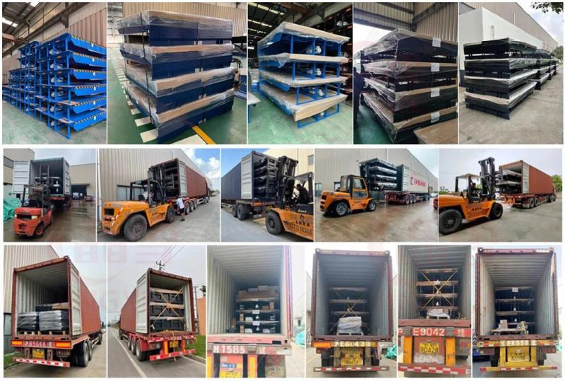 Warehouse Loading Unloading Area Hinged Lip Stationary Hydraulic Dock Leveler
