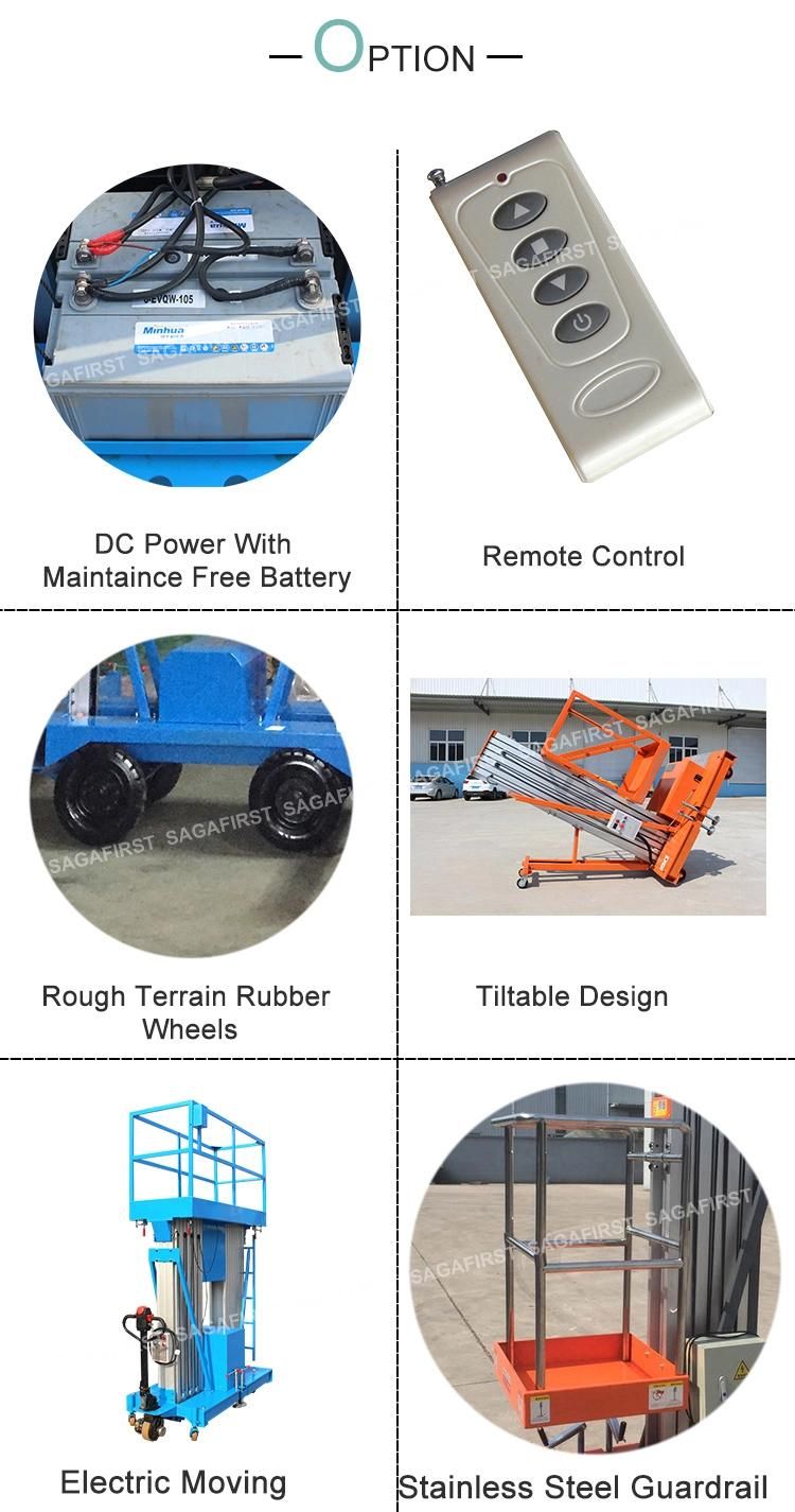 Movable Hydraulic Tilting Aluminum Lift Platform