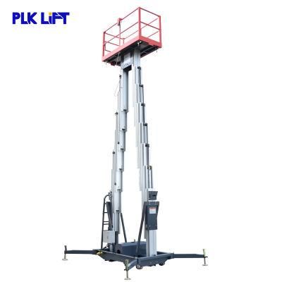 Aluminium Alloy Dual Masts Aerial Work Platform Man Lift 8m 10m