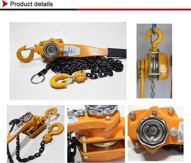 Va-Hand Ratchet Wheel Chain Hoist Lever Puller Block