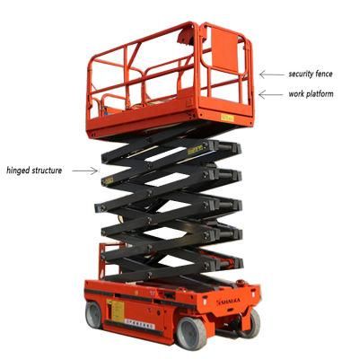 500kg Lifting Weight Eelectric Mobile Aerial Work Platform 9m Platform Height