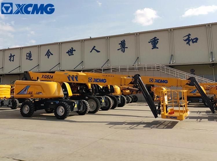 XCMG 24m Small Straight Arm Self-Propelled Mobile Aerial Lifting Working Platform Xgs24 Telescopic Boom Lift for Sale