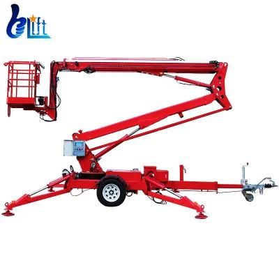 10m Load 200kg Cherry Picker Towable Articulated Boom Man Hydraulic Lift