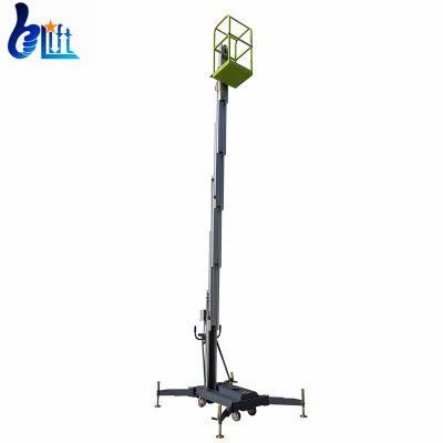 6m 8m 9m Load 150kg High Aerial Work Platform Standard Aluminum Single Mast Hydrolic Lifter Motor