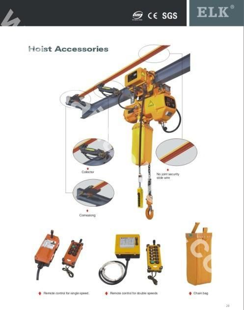 0.3 Ton Electric Chain Hoist with Manual Trolley