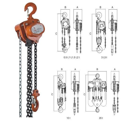 1t/3t Hand Chain Hoist with G80 Chain