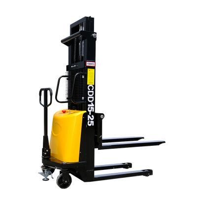 CE Approved China Hot Sale Cdd15 Semi Electric Stacker Stacker Forklift for Sale