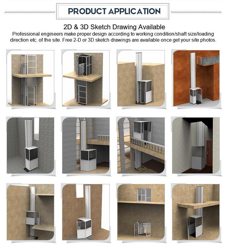 Morn Customized Vertical Home Lift Small Home Elevator Hydraulic Residential Elevator for Personal Use
