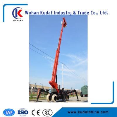 28m Work Height Wheeled Compact Design Spider Telescopic Boom Lift
