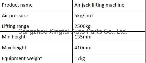 Factory Direct Sale Car Repair 2500kg Air Bag Jack