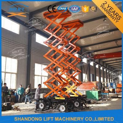 High Rise Scissor Lift Window Cleaning Equipment for Building