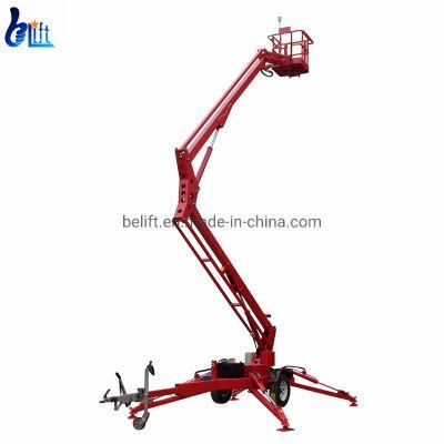 Electric 10-20m Aerial Telescopic Trailer Mounted Boom Lift