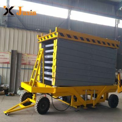 8m 10m Semi Aerial Work Platform Trailer Mobile Scissor Lift