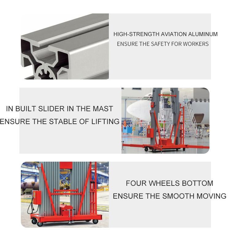 4-18m Aluminum Alloy Lift Table Mobile Portable Aerial Working Platform on Hot Sale