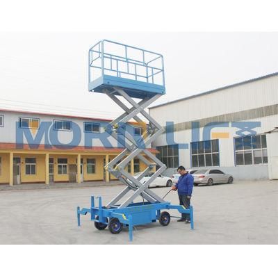 Hydraulic Towed Moving Mobile Scissor Lift Man Scissor Lift Platform Lift