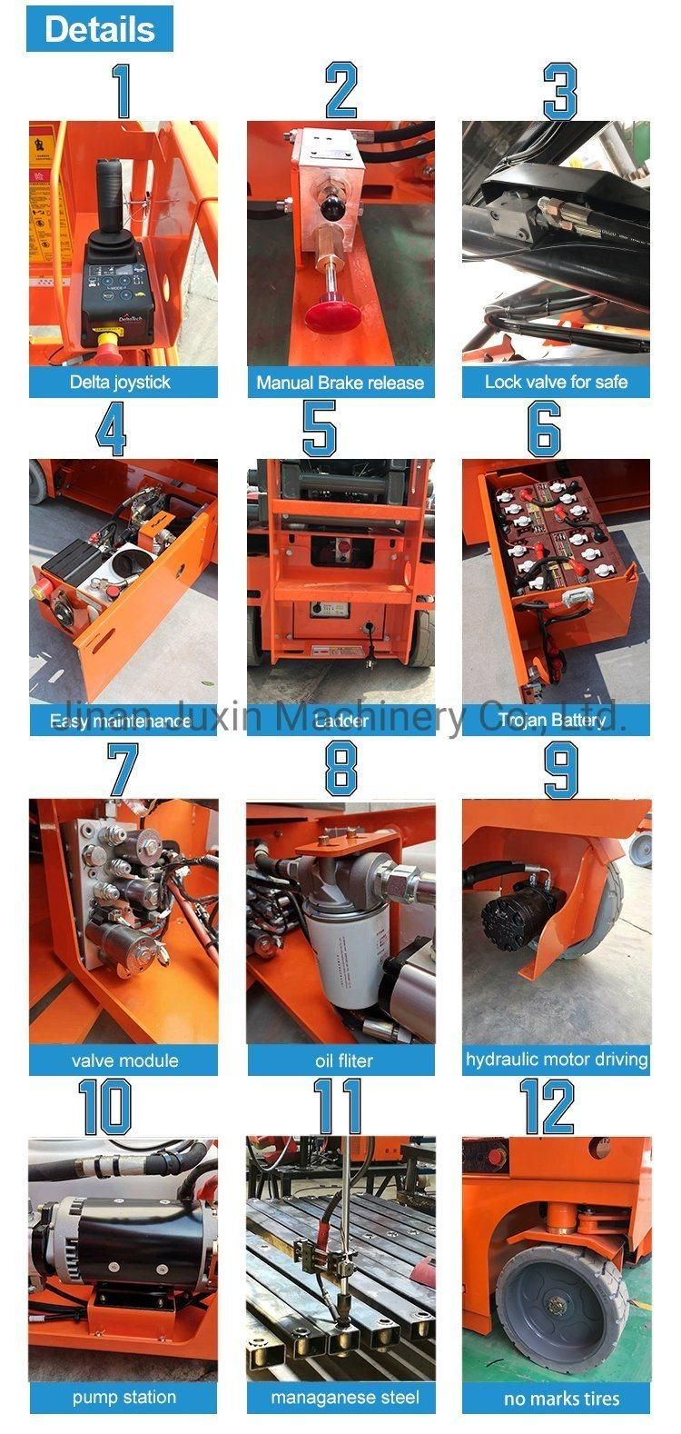 En280 Approved Hydraulic Electric Self Propelled Automatic Cheap Scissor Lift Prices