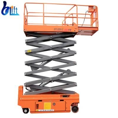 10m 12m Electric Driving Self Walk Construction Lifter Mobile Scissor Lift Tables