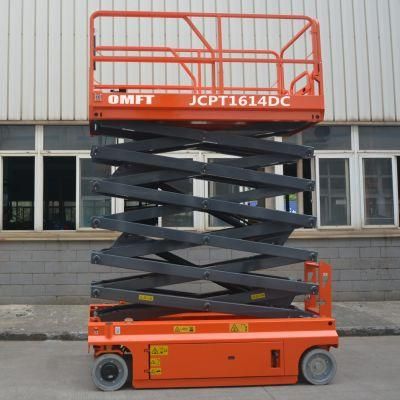 4m 6m 8m 10m 12m 14m Electric Self Propelled Hydraulic Automatic Scissor Lifting Platform on Tracks with Battery and Charger
