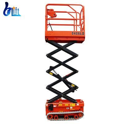 CE Approved Outdoor Small Electric Crawler Tracked Scissor Lift