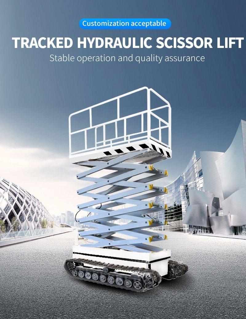 Hydraulic Electric Crawler Aerial Work Platform Scissor Man Lift