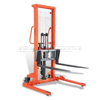 Hand Hydraulic Forklift Type Stacker with Lifting Height 1500mm